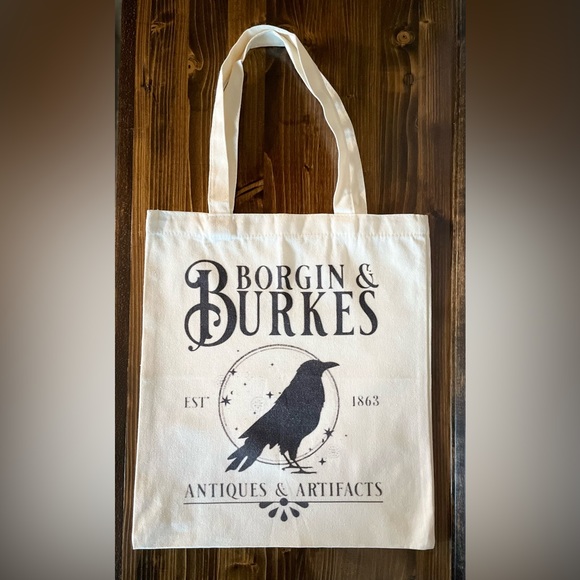 Borgin and Burkes Printed Canvas Tote Bag Shopping Shoulder Bag 15” Harry Potter - Picture 5 of 5